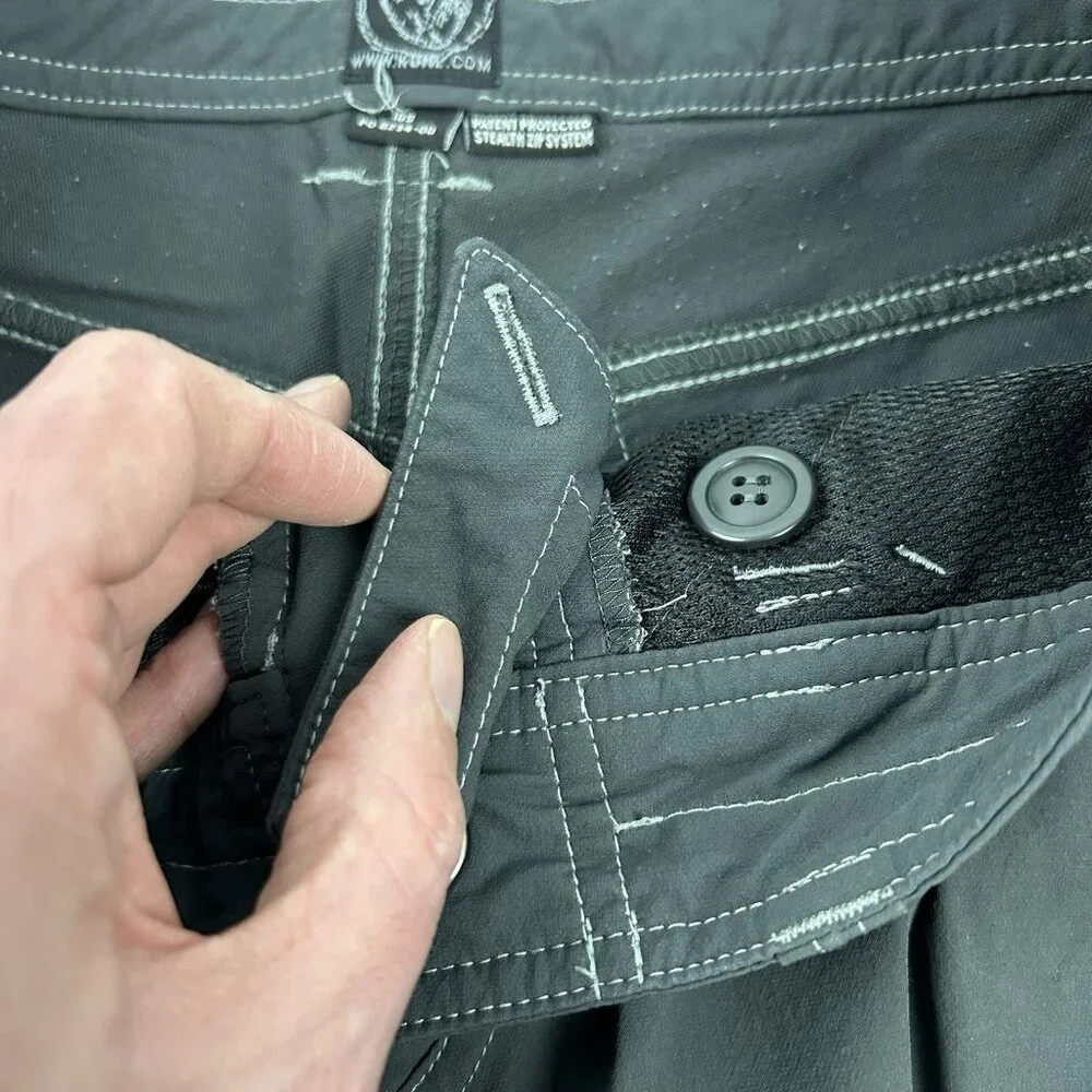 Kuhl Shorts Mens 30 Gray Renegade Convertible Stealth Hiking Cargo Zip Off